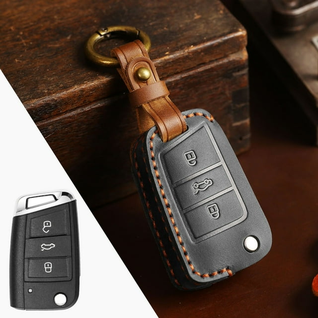 Car Key Fob Cover Case Protector For Volkswagen Magotan Lavida Car Key Fob Cover Flip Style Leather Case