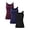 3 Pack-Black/Navy Blue/Grape Purple, variant on 3 Pack Women Scoop Neck Tank Tops Sleeveless Casual Shirts Racerback Basic Strap Slim Fitted Undershirts Racerback Summer Tee(3C,L)