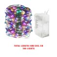 thumbnail image 4 of Cadena de luz LED a prueba de agua Oficina en casa Decorativa Control remoto Temporizador Cadena de lámpara 10m 100LEDs Colorido Yuarrent HA001502-07, 4 of 7