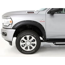 Bushwacker by RealTruck Pocket/Rivet Style Front Fender Flares | 2-Piece Set, Black, Smooth Finish | 50059-02 | Compatible with 2019 - 2024 Dodge RAM 1500 Rebel