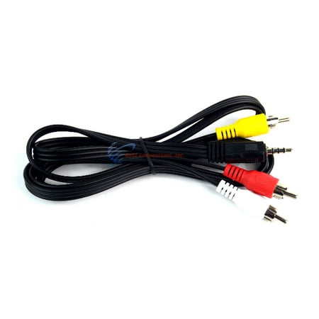 One 5 feet 3 RCA Male to 3.5mm Male Jack Cable AV Audio Video Connector (Best Male Masterbation Videos)