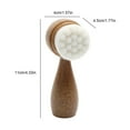 thumbnail image 3 of Hunyinhhh Double Facial Brush Double Facial Cleansing Brush Manual Face Wash Brush | Soft Dry Face Brush 3D Stand Vertical Facial Brush Scrubber For Sensitive 2PCS Updos Microcurrent Facial, 3 of 9