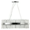 thumbnail image 2 of Bethel Chrome Oval Stainless Steel Frame Chandelier With Clear Glass Rods, 2 of 6