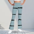 thumbnail image 3 of Ugoldhm Girls Striped Flare Pants - Elastic Waist Bell Bottom Trousers French Retro Style (5-16Y), 3 of 6