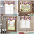 thumbnail image 6 of Tie Up Valances for Windows, Purple Spring Floral Adjustable Valance Curtains Window Treatment for Living Room, Farmhouse Striped Modern Abstract Art Rod Pocket Kitchen Curtains & Drapes 54x18 Inch, 6 of 9
