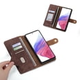 thumbnail image 6 of Compatible for Samsung Galaxy A32 4G 6.4 Inch, PU Leather Flip Case with Stand Magnetic Clasp Card Slots Purse Cover, TPU Protective Shockproof Wrist Strap Case for Samsung Galaxy A32 4G,Brown, 6 of 15