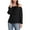 Black, variant on Riley & Rae Womens Maybelle Off The Shoulder Bow Blouse