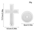 thumbnail image 4 of Resin Art Mold Set for Standing Cross, 5.39 in Tall with 3.14 in Base, Enables Embedding Flowers and Glitter, Great for Making Handmade Decor and Thoughtful Presents, 4 of 8