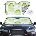 thumbnail image 2 of Balery Frogs And Dragonflies Windshield Sun Shade, Car Front Window Sunshade Cover ,Automotive Interior Portected Blocks Uv Rays For Car Pickup Truck Suv Accessories- Medium, 2 of 7