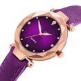 thumbnail image 5 of Resicozy Women's Vintage Watch Quartz Watch with Leather Strap Dress Wristwatch for Ladies Purple, 5 of 7