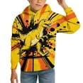thumbnail image 3 of Kids Dinosaur Tie Dye Hoodie Boys Girs Pullover with Pocket , Soft Casual Long Sleeve Printed Sweatshirt with Drawstring for Children Sports Outdoor 2-12 Years(Yellow,7-8Years), 3 of 6