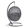 thumbnail image 4 of Modway Encase Sunbrella® Swing Outdoor Patio Lounge Chair in Black Gray, 4 of 8