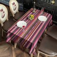thumbnail image 3 of Boho Red Colorful Striped Ethnic Pattern Rectangle Tablecloth 60"x102",Waterproof Polyester Rectangle Table Cloth, Wipeable Spillproof Polyester Tablecloth for Dining, Camping, Indoor and Outdoor, 3 of 6