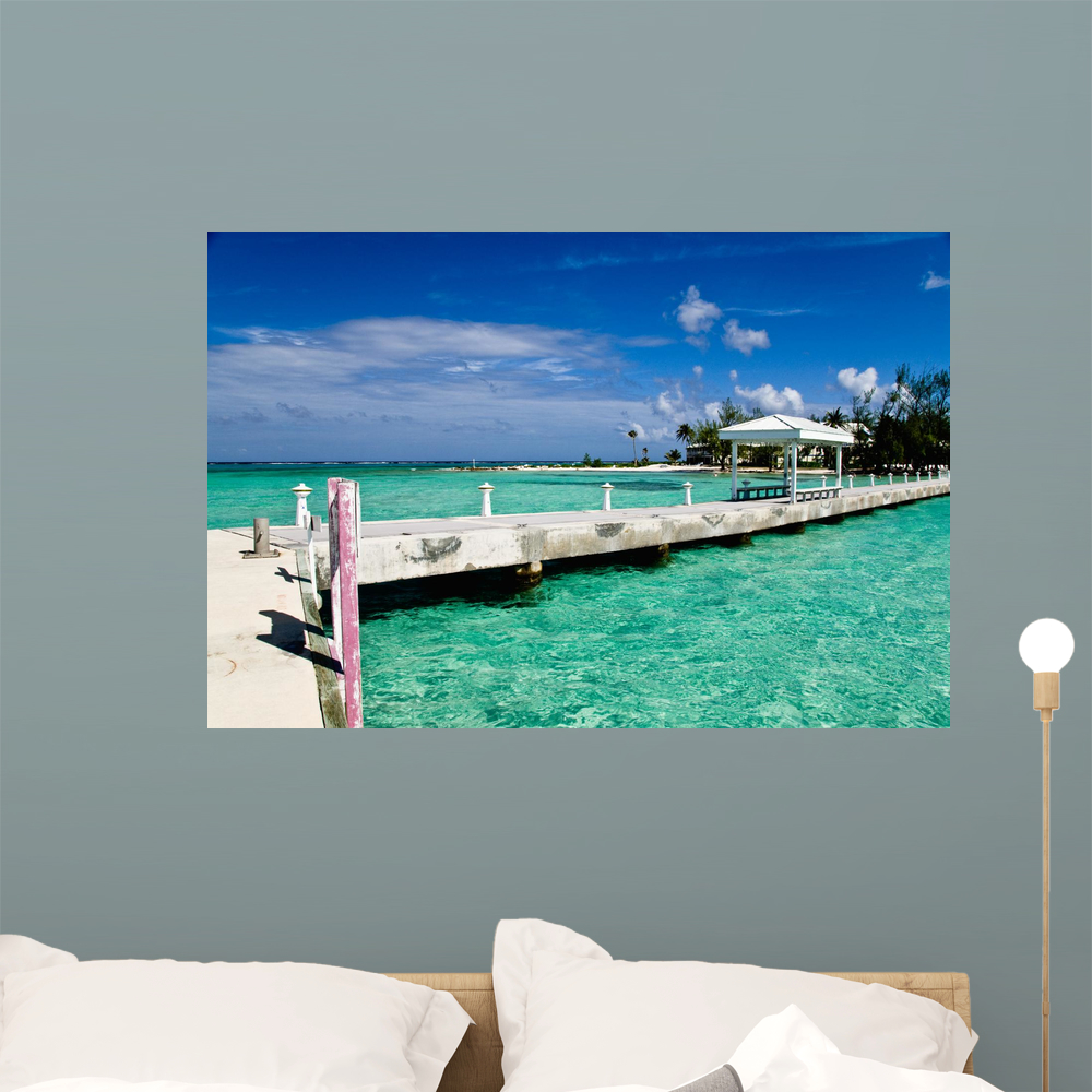 Rum Point Pier Wall Mural Decal Sticker, Wallmonkeys Peel & Stick Vinyl