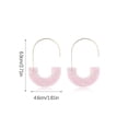thumbnail image 2 of Pendientes colgantes multicolor liso semicírculo acrílico mujer pendiente regalo de aniversario elegante gancho para la oreja boda playa blanco Ropa, zapatos y accesorios Miscelánea Púrpura claro Qarigey AP010380-11, 2 of 6