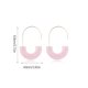 thumbnail image 2 of Pendientes colgantes multicolor liso semicírculo acrílico mujer pendiente regalo de aniversario elegante gancho para la oreja boda playa blanco Ropa, zapatos y accesorios Miscelánea Púrpura claro Qarigey AP010380-11, 2 of 6