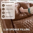 thumbnail image 6 of Bonzy Home Premium Genuine Leather Power Recliner Chair, Home Theater Seating with Power Headrest, USB Charging Port, Cup Holders, Oversized Single Reclining Sofa for Living Room, Brown, 6 of 8