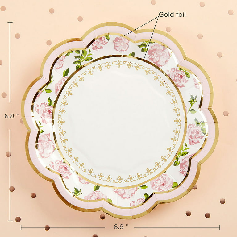 Tea Time Party 7 Premium Paper Plates - Assorted (Set of 16)