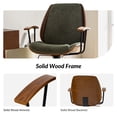 thumbnail image 5 of Ergonomic Adjustable Swivel Office Chair with Solid Wood Backrest and Premium Comfort Navy Cushion for Home Workplace, 5 of 7