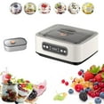 thumbnail image 2 of Mupvlun 1.6L Yogurt Maker with Temperature Control, 8-12 Hour Timer, Stainless Steel Container for Homemade Yogurt, Energy Efficient 15W Heating System White, 2 of 9