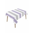 thumbnail image 2 of Purple Grey Stripe Tablecloth Rectangle Table Cloth 52x70, Waterproof Tablecloth Outdoor Table Cloth, Modern Farmhouse Vertical Striped Washable Table Cover for Kitchen Dinning Party, 2 of 8