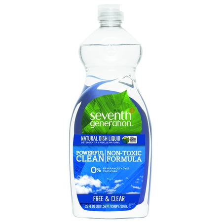 Seventh Generation Dish Liquid, Free & Clear, 25 FL Oz