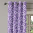 thumbnail image 2 of Ambesonne Mauve Grommet Curtain, Abstract Fractal Circles, 50" x 96", Violet White, 2 of 6