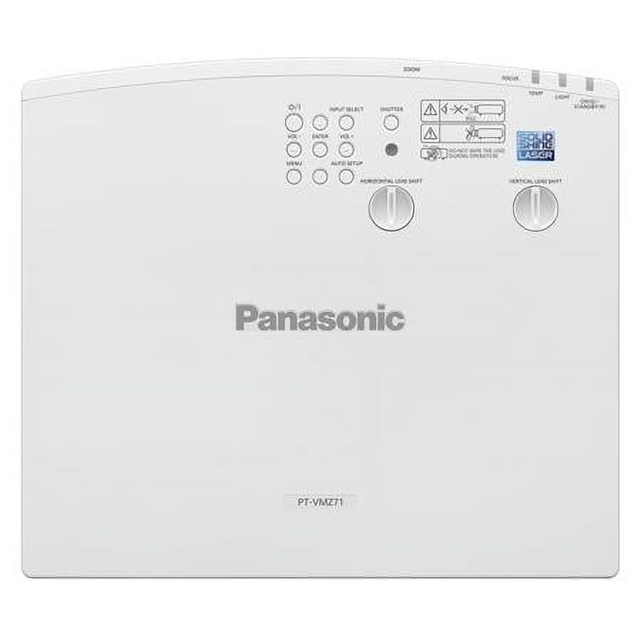 Panasonic PT-VMZ71 LCD Projector, 16:10, Ceiling Mountable, Floor Mountable, White