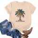 thumbnail image 4 of Blusas de Manga Corta para las Mujeres Divertida Impresión Cuello Redondo Camiseta Vintage, Blusas de Primavera para las Mujeres, 4 of 6
