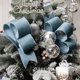 thumbnail image 3 of Cinta Ribbli Dusty de terciopelo azul con alambre, 6,35 cm, Navidad, 10 m, 3 of 4