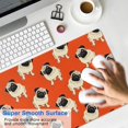thumbnail image 4 of Long Mouse Pads for Desk,Pug Dog Desk Mats on Top Of Desks, Desk Mouse Pad Extra Large with 3mm Non-Slip Base and Stitched Edge for Gaming,Office,Work,Home 31.5"x11.8", 4 of 6