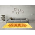 thumbnail image 3 of Ahgly Company Machine Washable Indoor Rectangle Abstract Yellow Modern Area Rugs, 4' x 6', 3 of 4