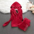 thumbnail image 1 of Women's Tracksuit Set Fashion Brand Juicy Coursera Long Sleeve Hooded Sweatshirt and Pant Set Two Piece Set Casual Jogging Suit, 1 of 5