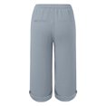 thumbnail image 5 of felwors Wide Leg Capri Pants for Women Plus Size Cotton Linen Bermuda Shorts Casual Summer Cropped Lounge Trousers Beach Pant (Grey, L), 5 of 5