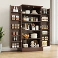 thumbnail image 6 of 47” Kitchen Pantry Cabinet, Cabinets with Doors & Adjustable Shelves, Buffet Cupboards Sideboard, 6 of 13