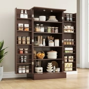 47” Kitchen Pantry Cabinet, Cabinets with Doors & Adjustable Shelves, Buffet Cupboards Sideboard