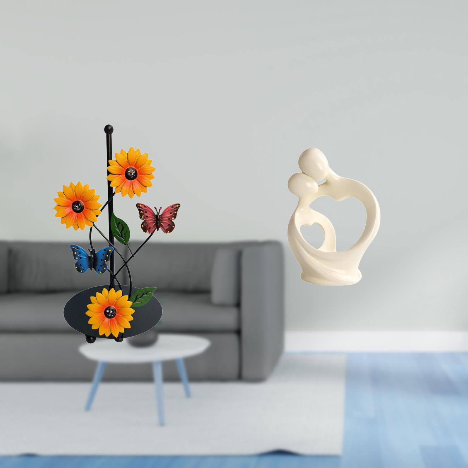 Fiocias Toilet Paper Holder Paper Towel Holder Countertop Kitchen Roll Holder Abstract Statue Iron And Resin Structure Suitable for Kitchen Home Offic