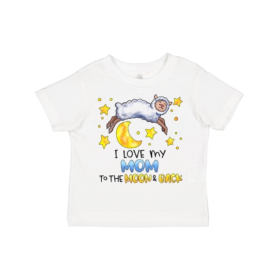 Inktastic I Love my Mom to the Moon and Back Cute Sheep Boys or Girls Toddler T-Shirt