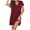 Wine, variant on ZZwxWA Nightgowns for Women Button Down Sleepshirt Short Sleeve Nightshirt Dresses Boyfriend Pajamas V Neck Nightdress Sleepshirt Loungwear