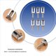 thumbnail image 5 of 6 Piezas Juego Plano Selleta de Puente Guitarra Electrica Para Reemplazo, 5 of 5