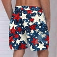 thumbnail image 4 of cllios American Flag Shorts for Men 4th of July Patriotic Swimming Trunks USA Flag Print Summer Hawaiian Beach Shorts, 4 of 4