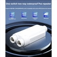 thumbnail image 2 of 2X Répéteur POE 48V 1 à 2 Extendeur POE IP66 Étanche 10/100Mbps 500m Extension pour Caméra POE Switch, 2 x Kit Répéteur POE, Blanc, 2 of 6