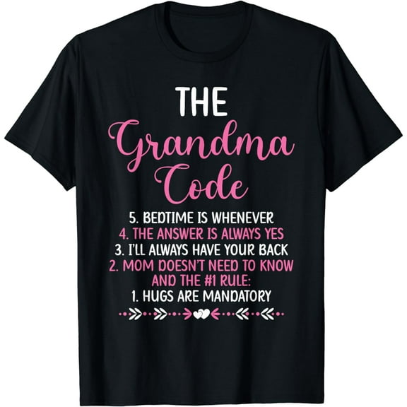 The Grandma Code Granny Grandmother Grandparent T-Shirt