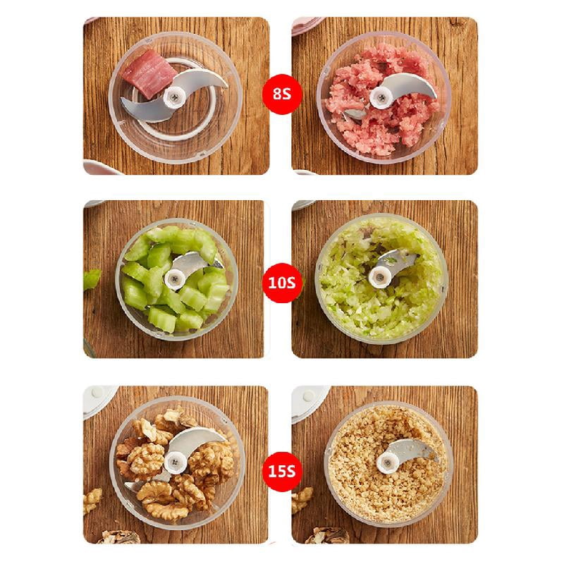Electric Garlic Chopper Food Processor Vegetable Food Maker for Blending Mincing