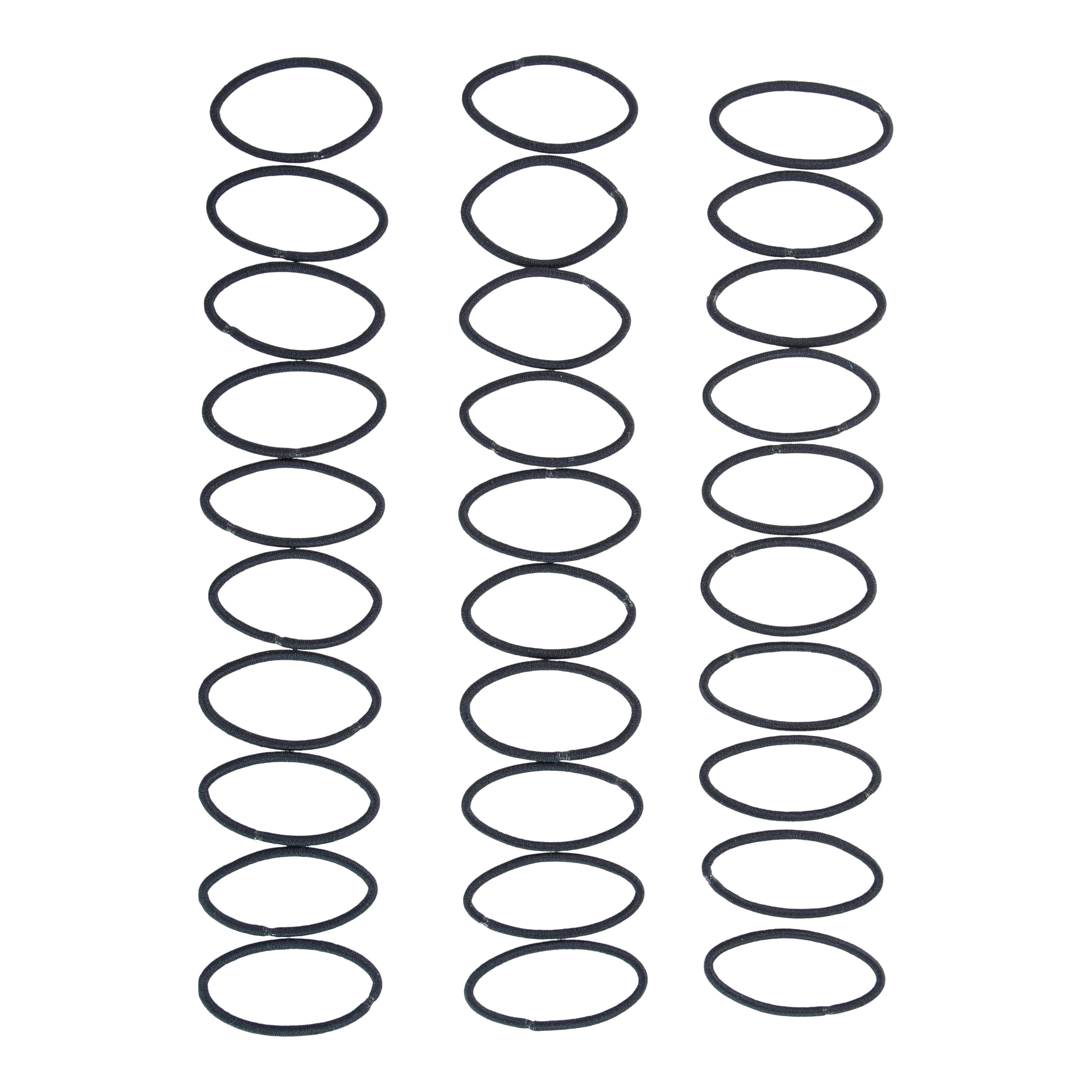 (6 pack) Scunci No-Damage Elastic Stretch Nylon Hairbands in Black, 30ct