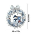 thumbnail image 3 of Christmas Wreath Hanging Decoration for Xmas Tree, 2D Acrylic Snowman Crafts for Winter Holiday Party Window Door Decor (A), 3 of 6