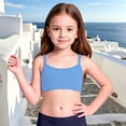 thumbnail image 6 of OOOUM Girls Basic Swim Bikini Top Adjustable Spaghetti Strap Solid Color Tank Top Stretch Breathable Layering Vest For Summer Beach BU1 8-9 Years, 6 of 9