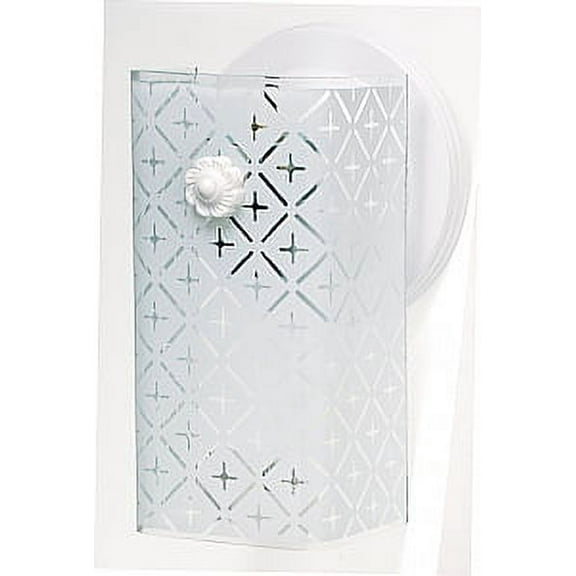 Satco 7in U-Channel Shade White Vertical Hole 1-3/4in From End 1/8 Slip