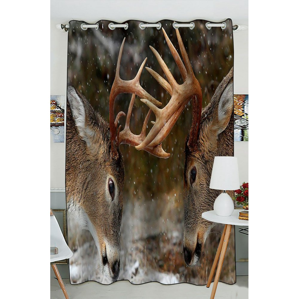 ZKGK Deer Window Curtain Drapery/Panels/Treatment For Living Room