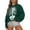 Dark Green [Halloween Sweaters for Women Clearance Sales] FALLDEALS072329, variant on Halloween Sweatshirt Women 2026 Trendy Skeleton Printed Halloween Sweaters for Women Fall Outfits Long Sleeve Tops Womens Fall Fashion Clothing Pink, L